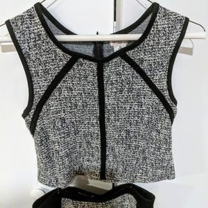 Sally Miller 2 Piece Cocktail Dress B&W